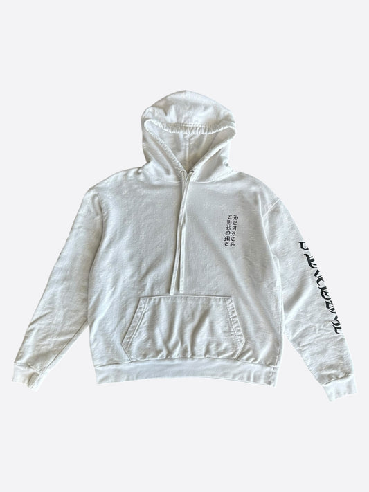 Chrome Hearts White & Black Cross Jacquard Horseshoe Logo Hoodie