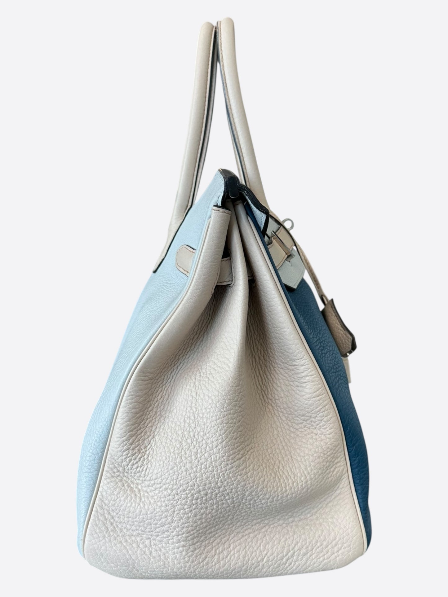 Hermes Blue Tri-Color Togo Birkin 35