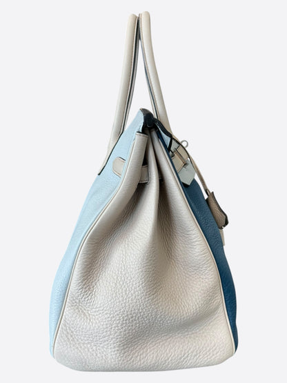 Hermes Blue Tri-Color Togo Birkin 35