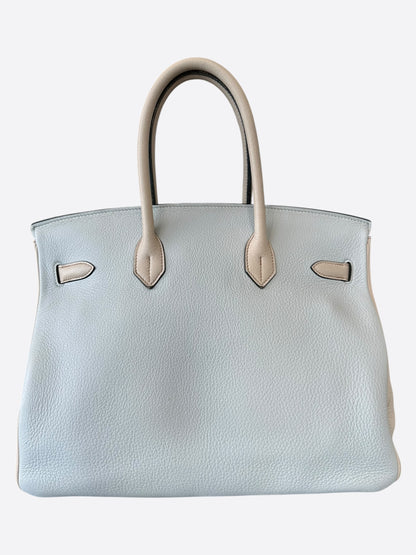 Hermes Blue Tri-Color Togo Birkin 35