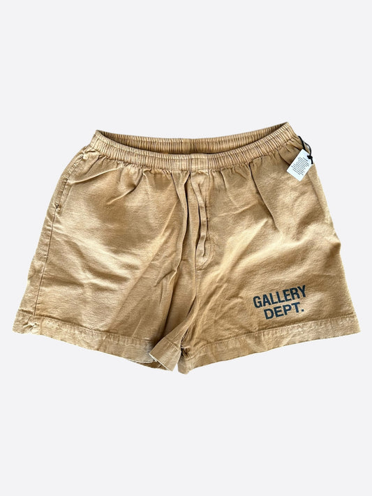 Gallery Dept Tan & Black Logo Zuma Shorts