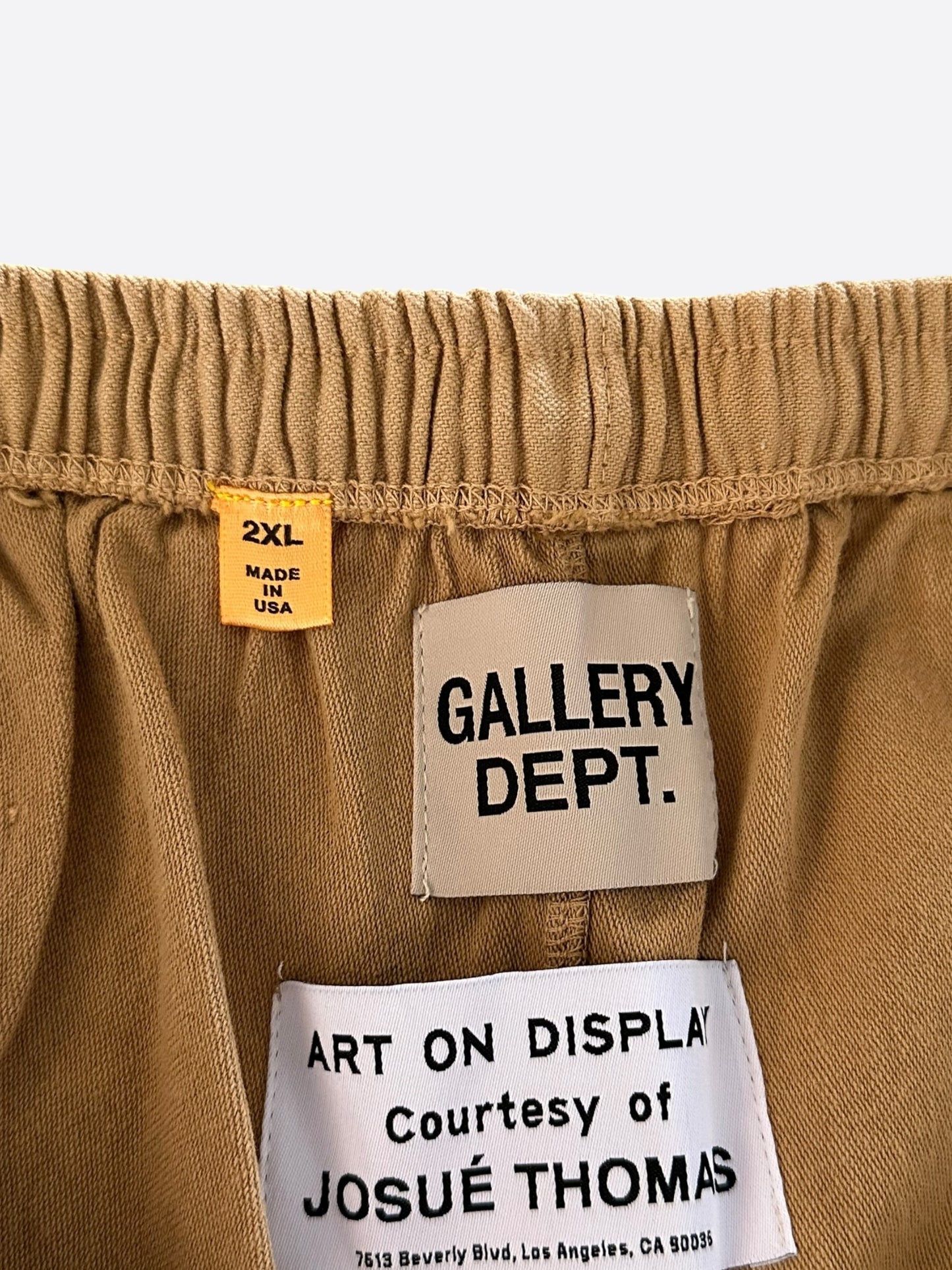 Gallery Dept Tan & Black Logo Zuma Shorts