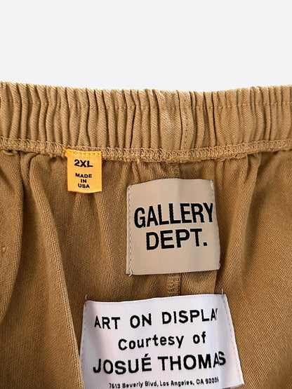 Gallery Dept Tan & Black Logo Zuma Shorts