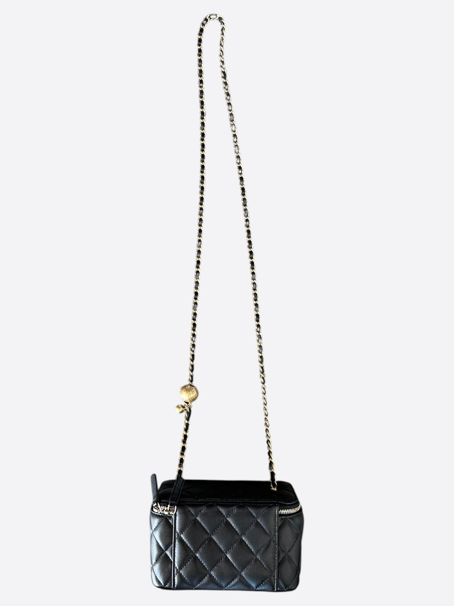 Chanel Black Quilted Lambskin Small Vanity Case