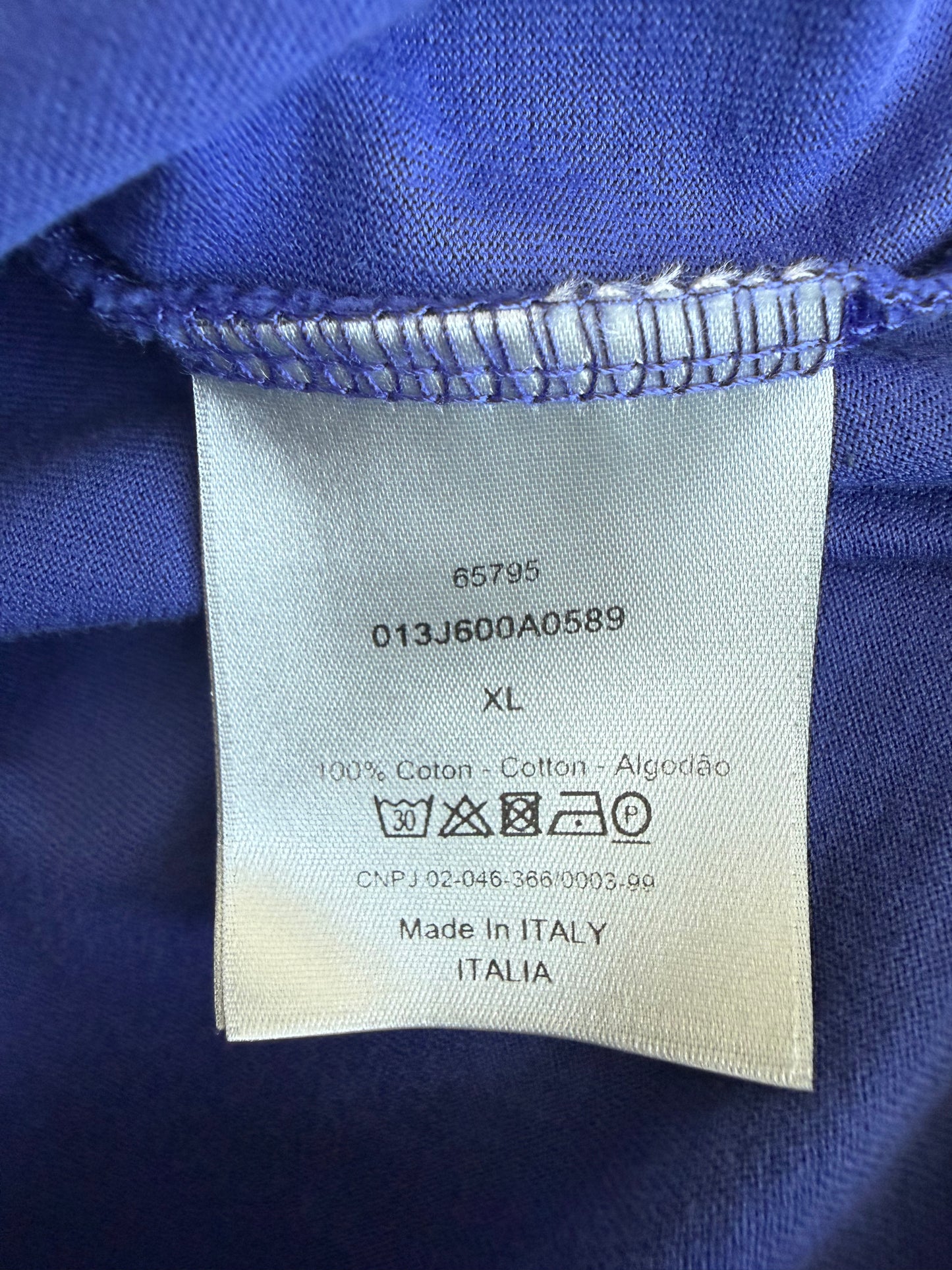 Dior Blue CD Icon Embroidered Logo T-Shirt