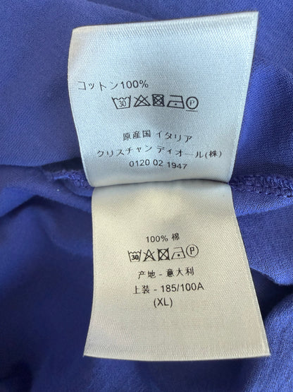 Dior Blue CD Icon Embroidered Logo T-Shirt