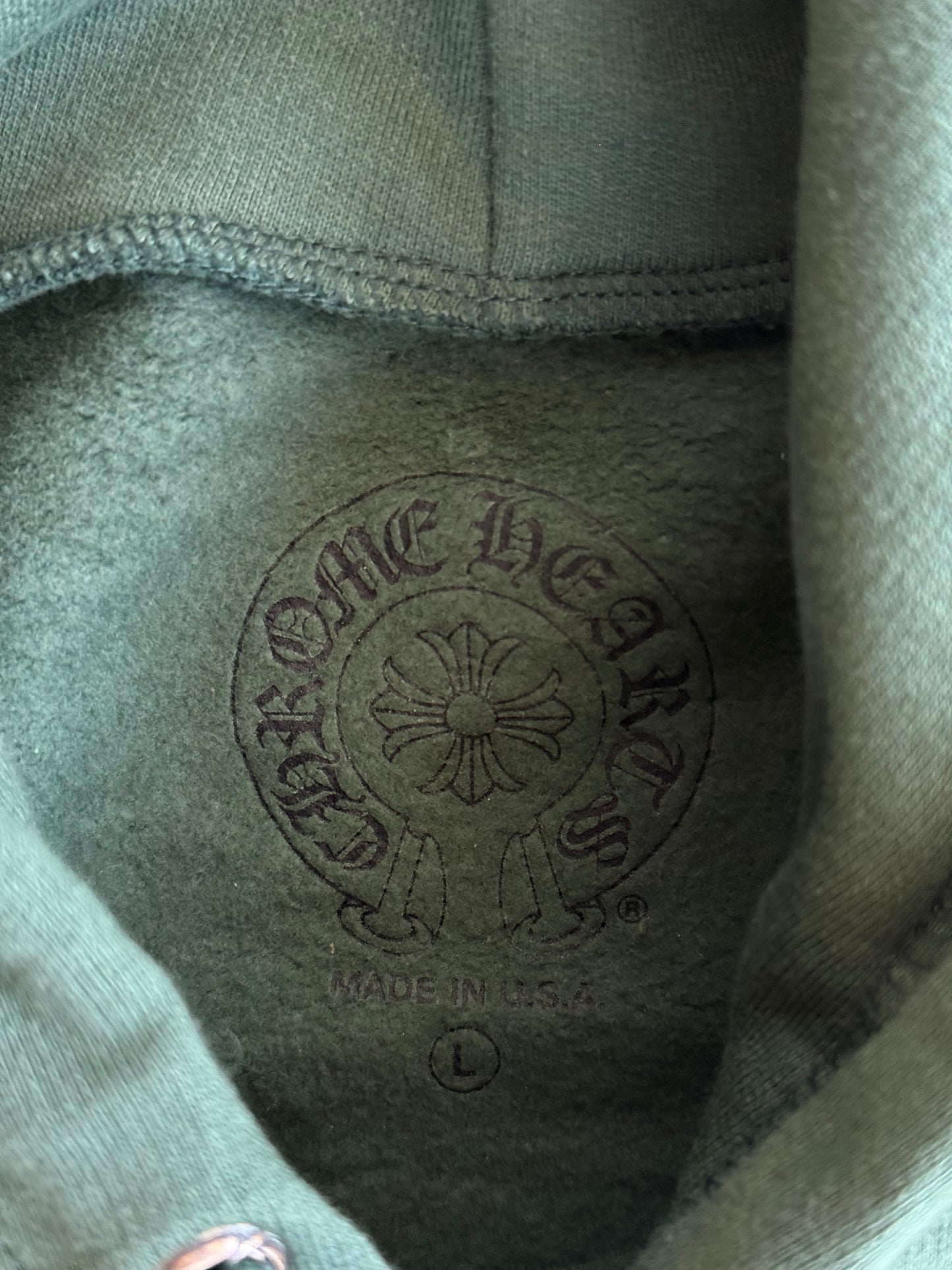 Chrome Hearts Green & Yellow T-Bar Logo Hoodie