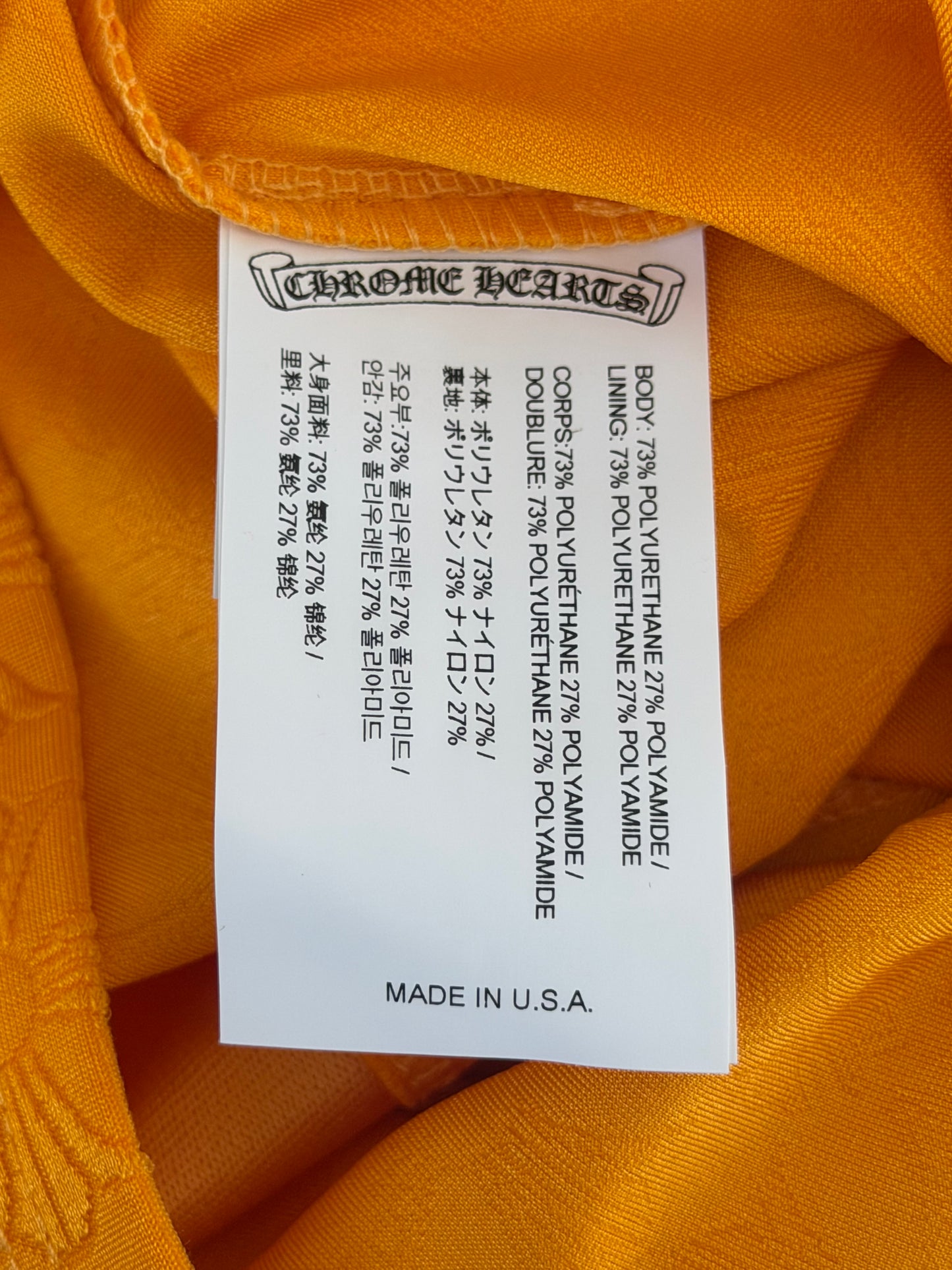 Chrome Hearts Yellow & Black Cross Jacquard Sports Bra