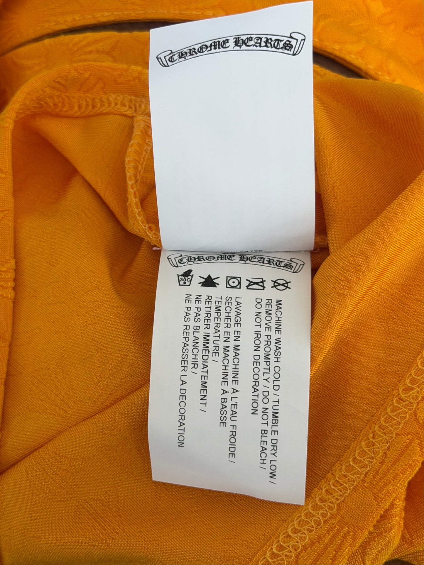 Chrome Hearts Yellow & Black Cross Jacquard Sports Bra