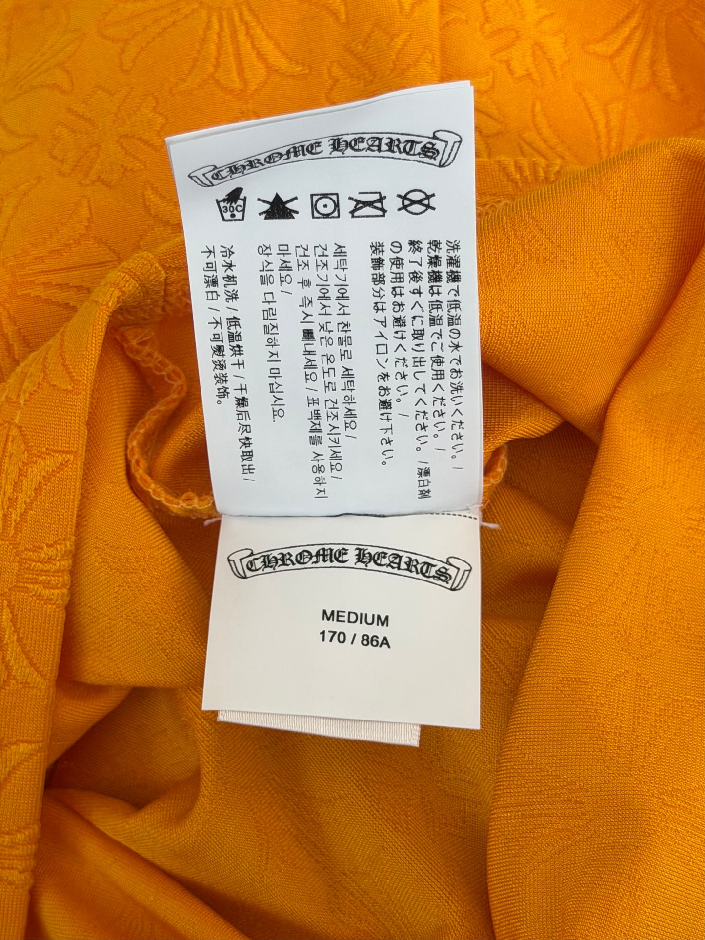 Chrome Hearts Yellow & Black Cross Jacquard Sports Bra