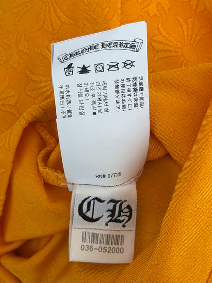 Chrome Hearts Yellow & Black Cross Jacquard Sports Bra