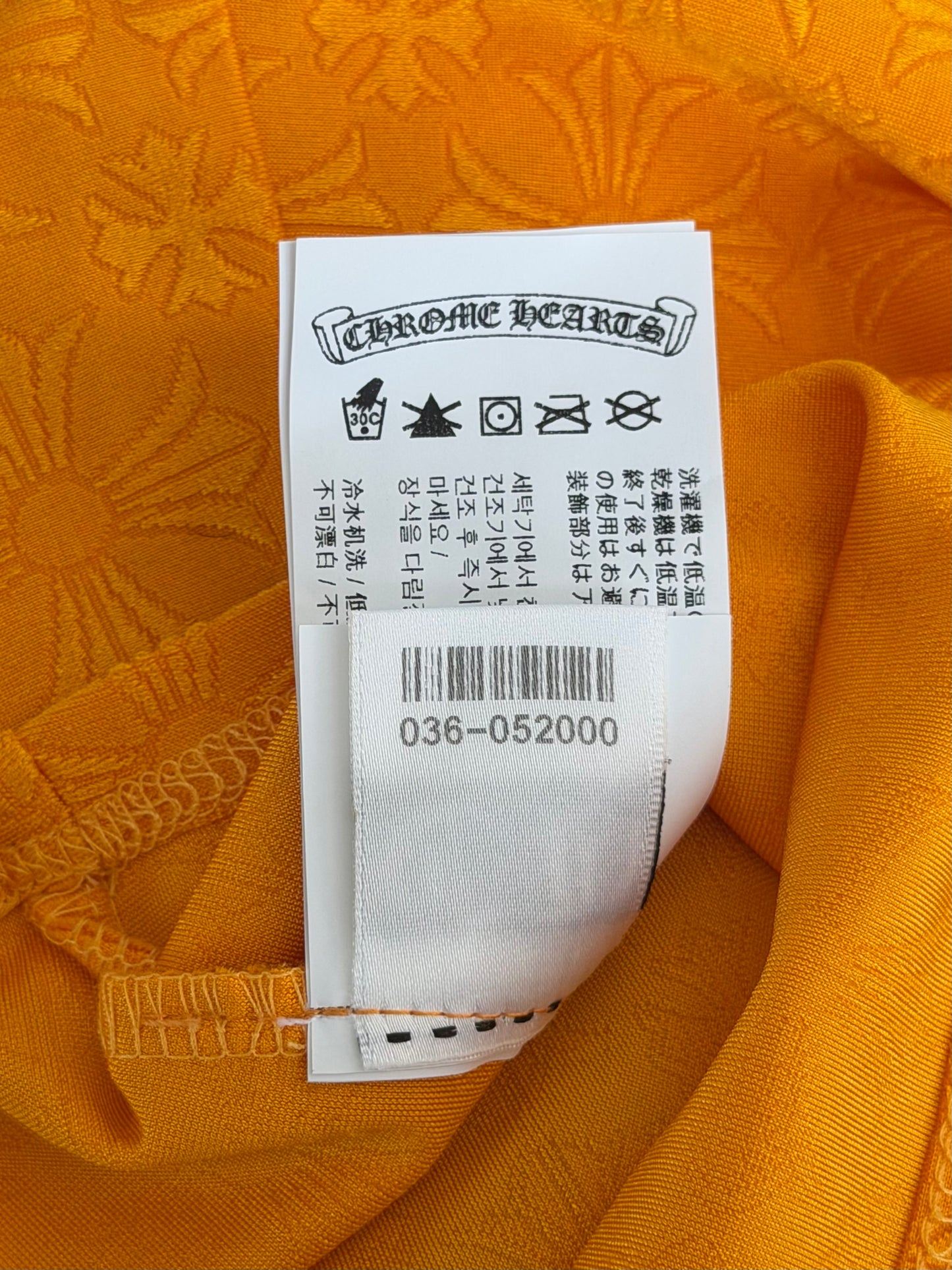 Chrome Hearts Yellow & Black Cross Jacquard Sports Bra