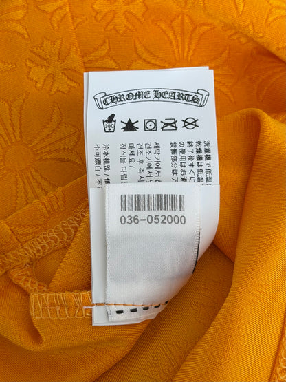 Chrome Hearts Yellow & Black Cross Jacquard Sports Bra