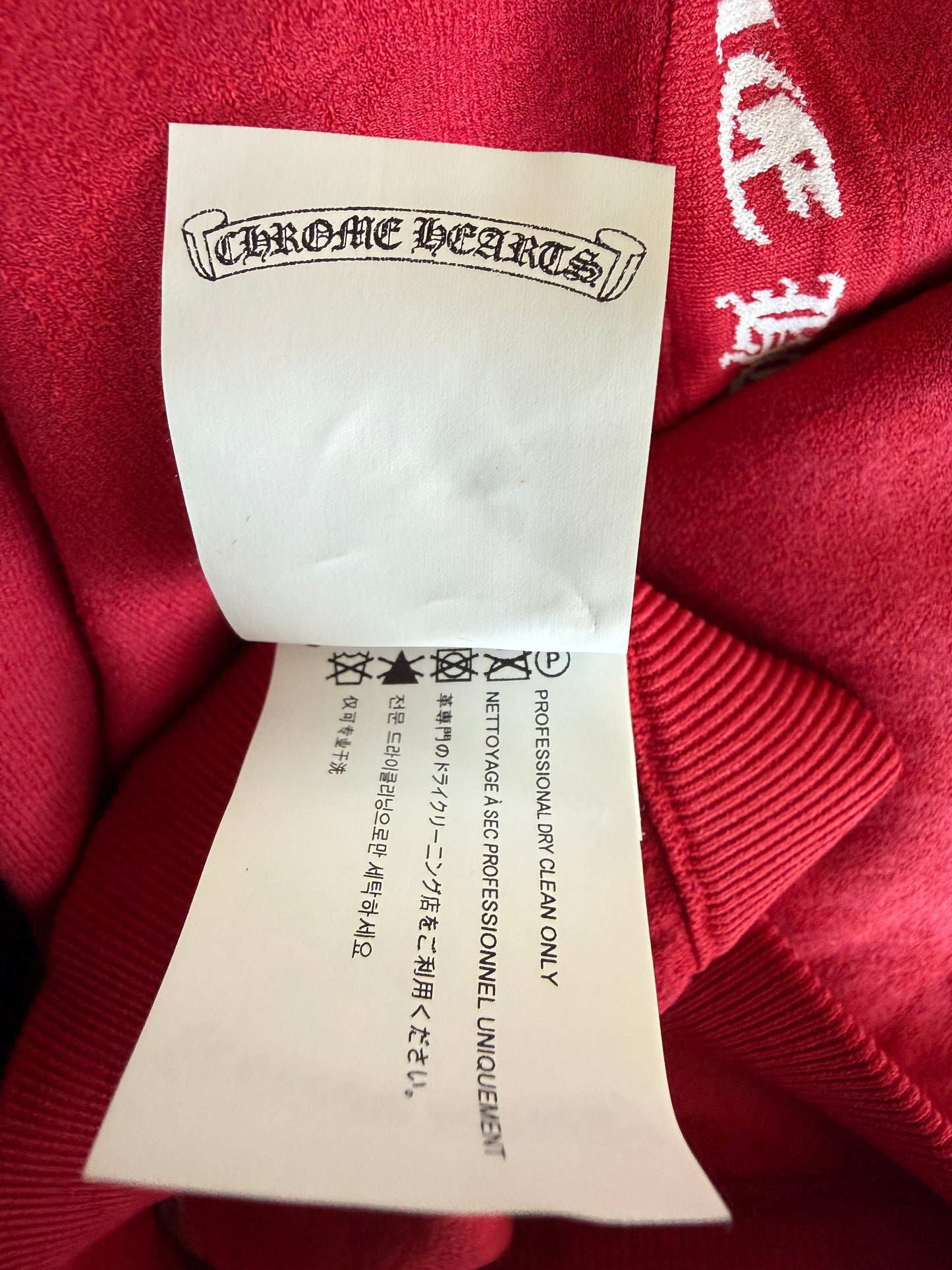 Chrome Hearts Red & White Embroidered Logo Women's Shorts