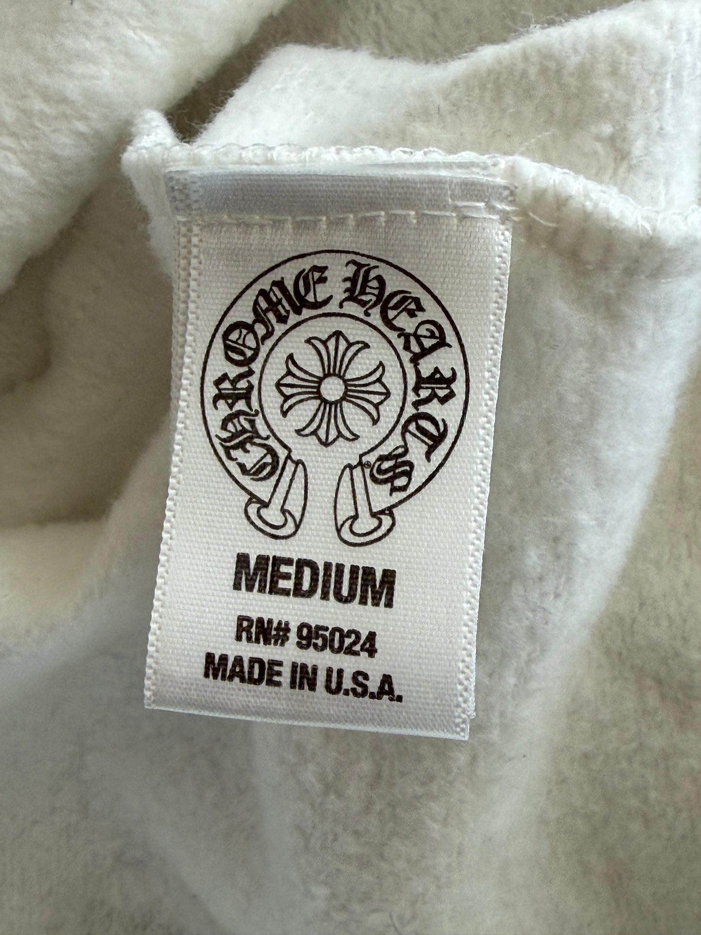 Chrome Hearts White & Black Eyechart Zip Up Hoodie