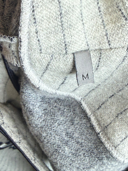 Dior Grey & Black Pinstripe Atelier Embroidered Logo Baseball Jersey