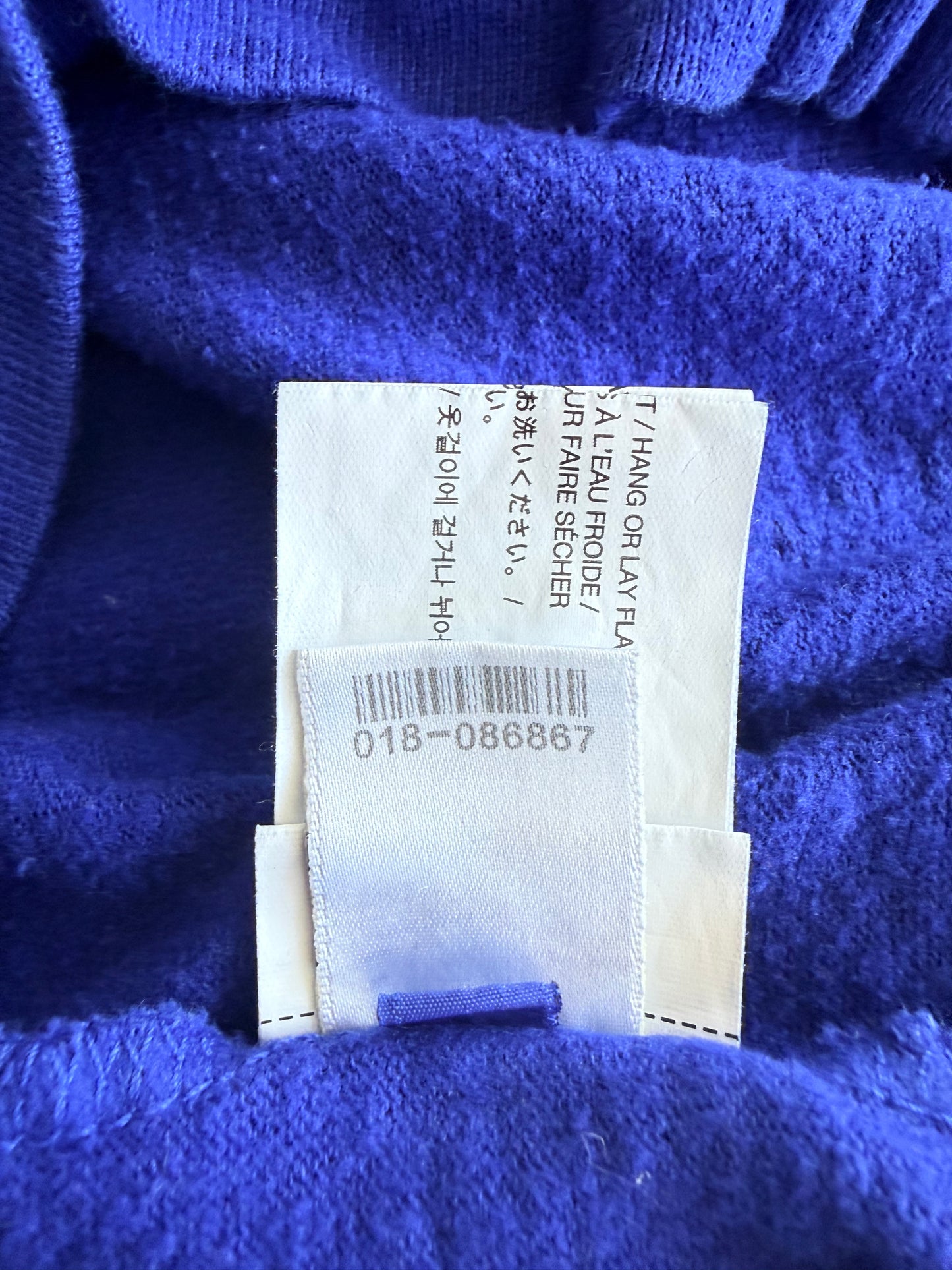 Chrome Hearts Blue & White Stars Scroll Logo Zip Up Hoodie