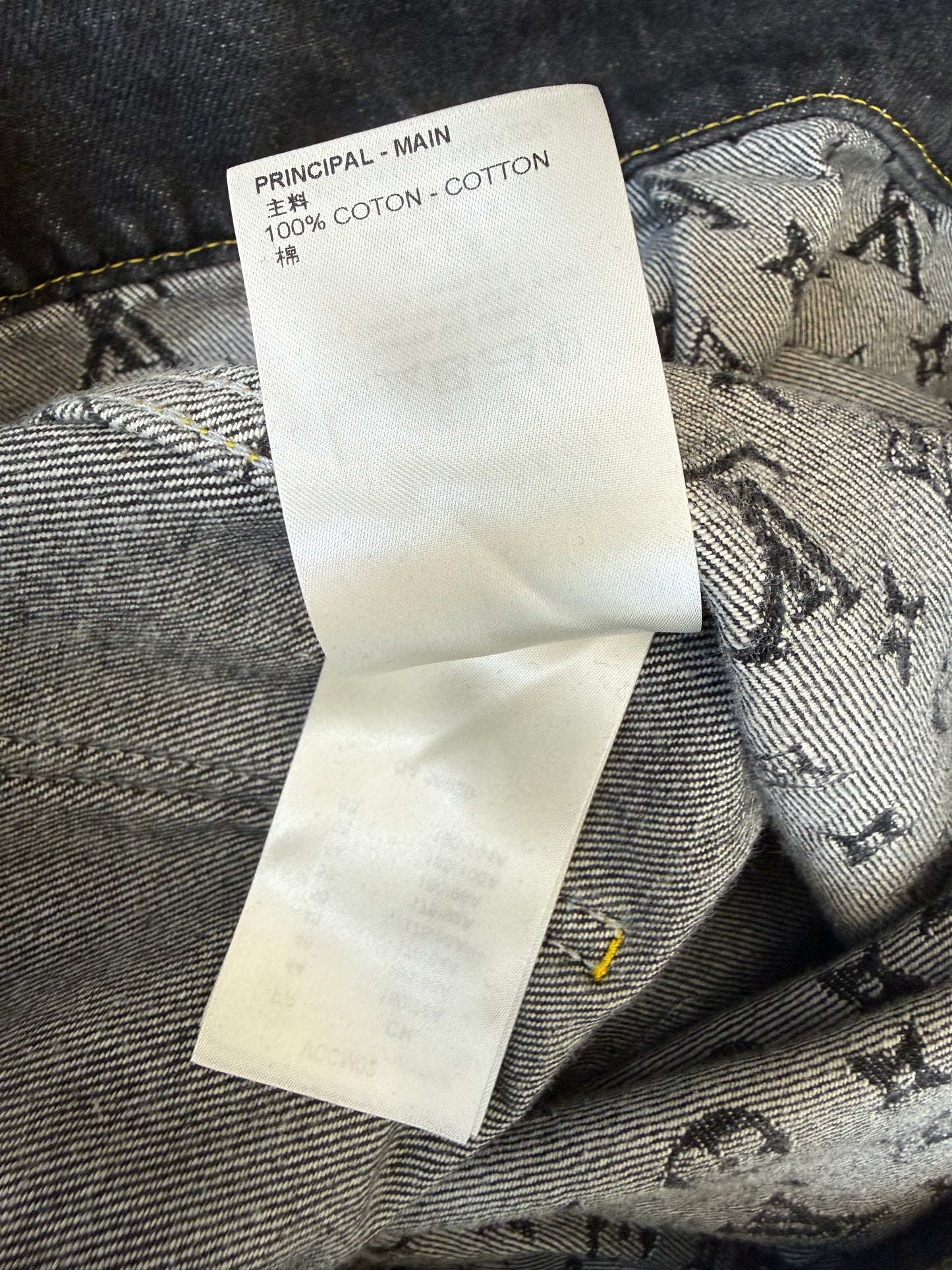 Louis Vuitton Nigo Black & Grey Monogram Crazy Denim Jacket