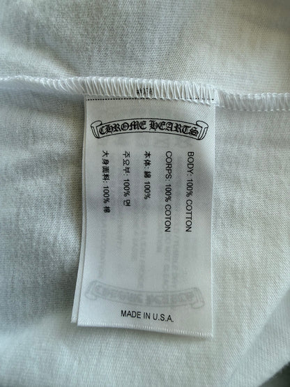 Chrome Hearts White & Black Scroll Logo Longsleeve T-Shirt