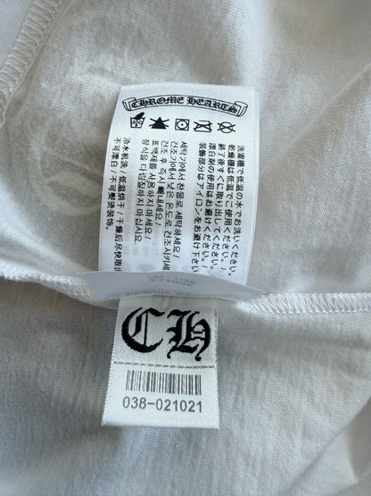 Chrome Hearts White & Black Scroll Logo Longsleeve T-Shirt