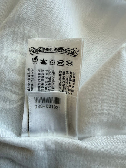 Chrome Hearts White & Black Scroll Logo Longsleeve T-Shirt