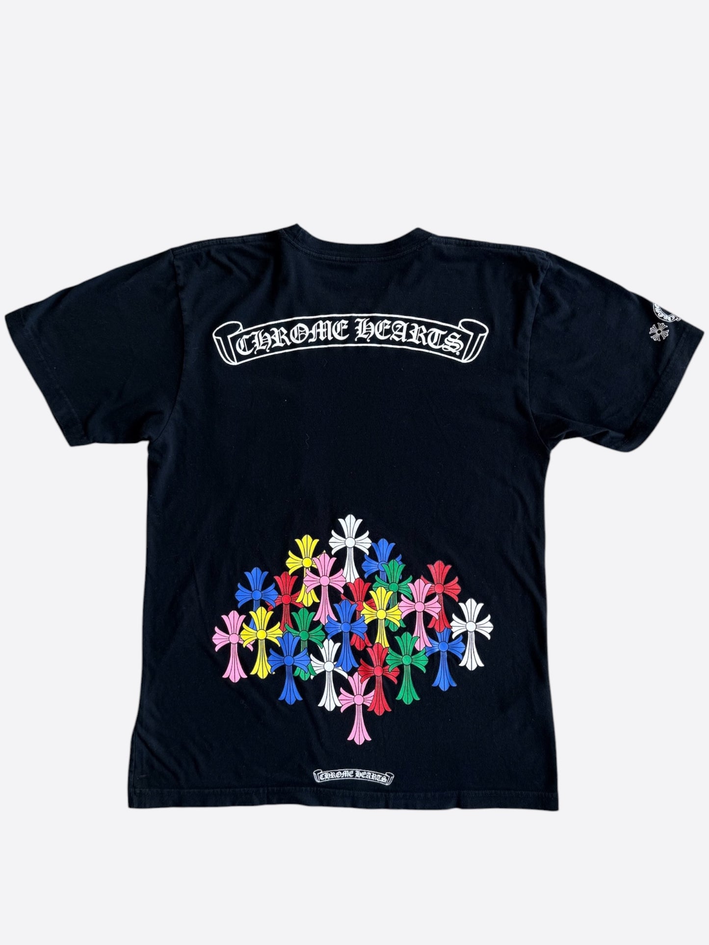 Chrome Hearts Black Multicolor Cross Logo T-Shirt