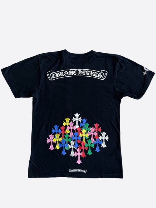 Chrome Hearts Black Multicolor Cross Logo T-Shirt