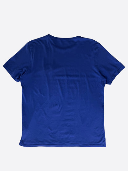 Dior Blue CD Icon Embroidered Logo T-Shirt