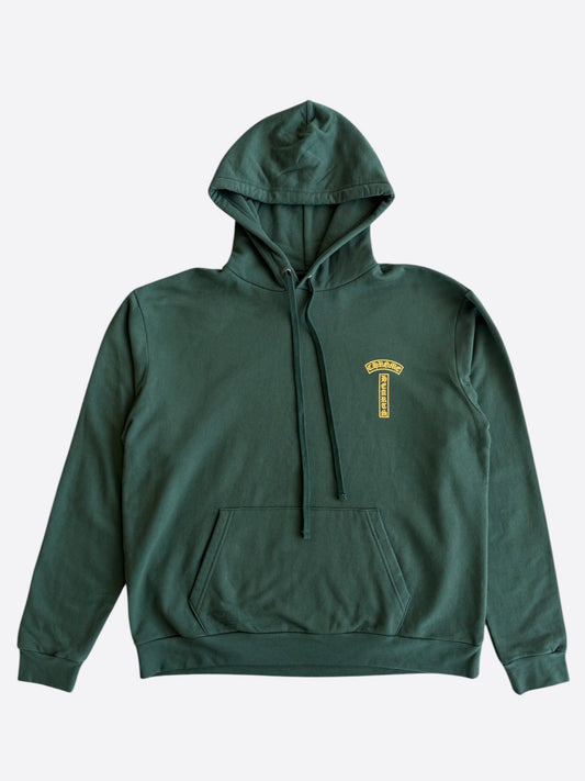 Chrome Hearts Green & Yellow T-Bar Logo Hoodie