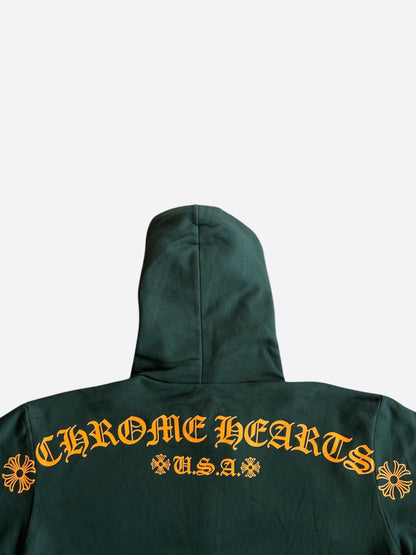 Chrome Hearts Green & Yellow T-Bar Logo Hoodie