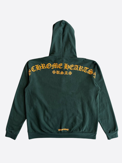 Chrome Hearts Green & Yellow T-Bar Logo Hoodie