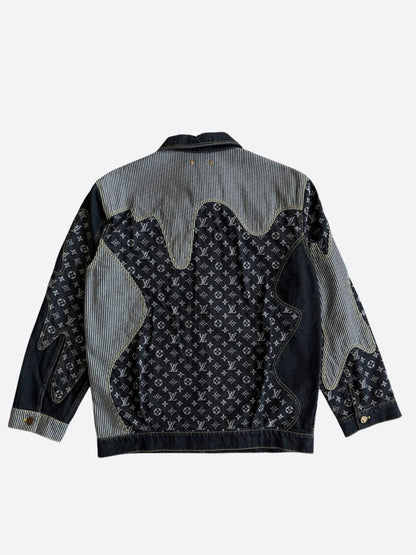 Louis Vuitton Nigo Black & Grey Monogram Crazy Denim Jacket