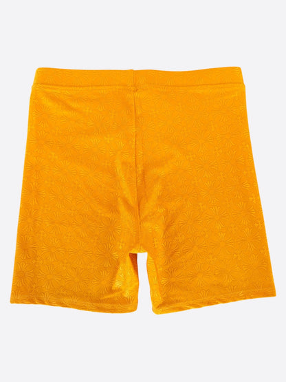 Chrome Hearts Yellow Cross Jacquard Women's Biker Shorts