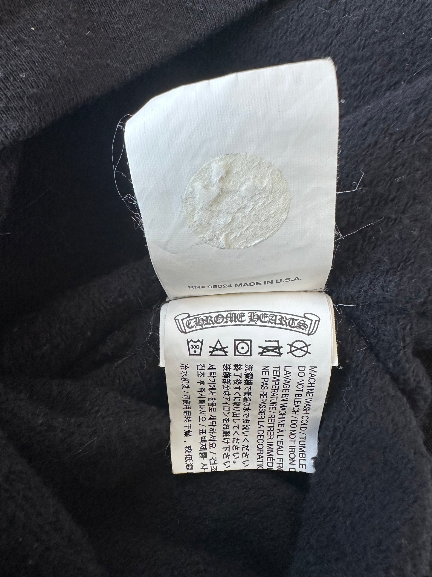 Chrome Hearts Black & White Foti Graphic Zip Up Hoodie