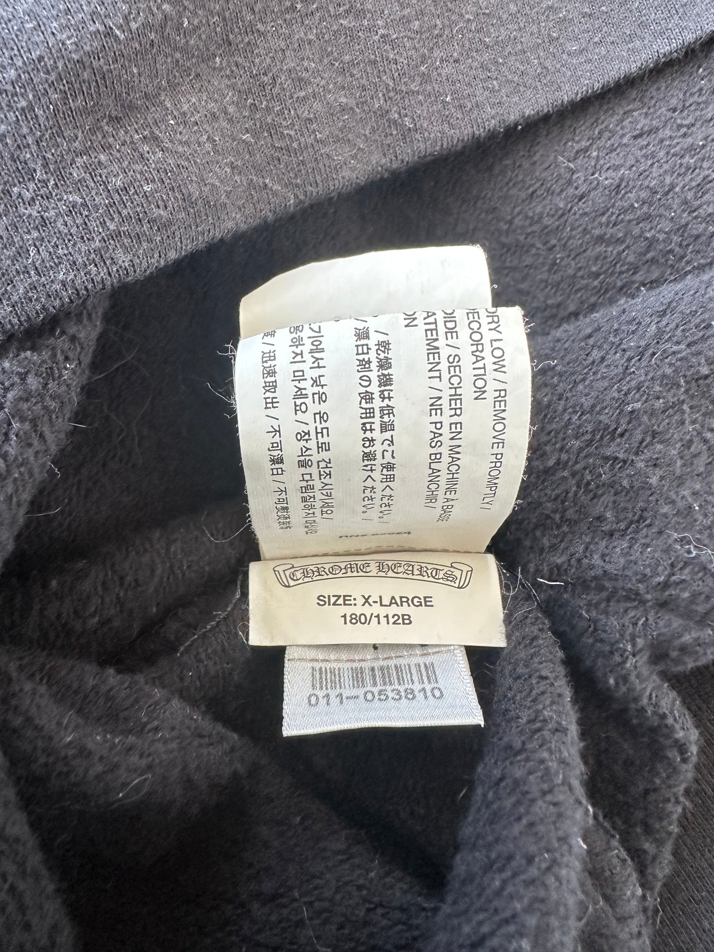 Chrome Hearts Black & White Foti Graphic Zip Up Hoodie