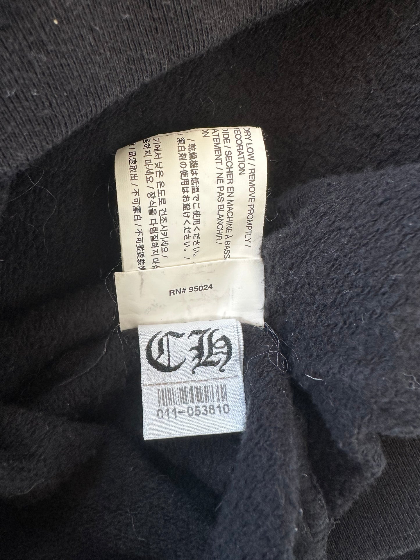 Chrome Hearts Black & White Foti Graphic Zip Up Hoodie