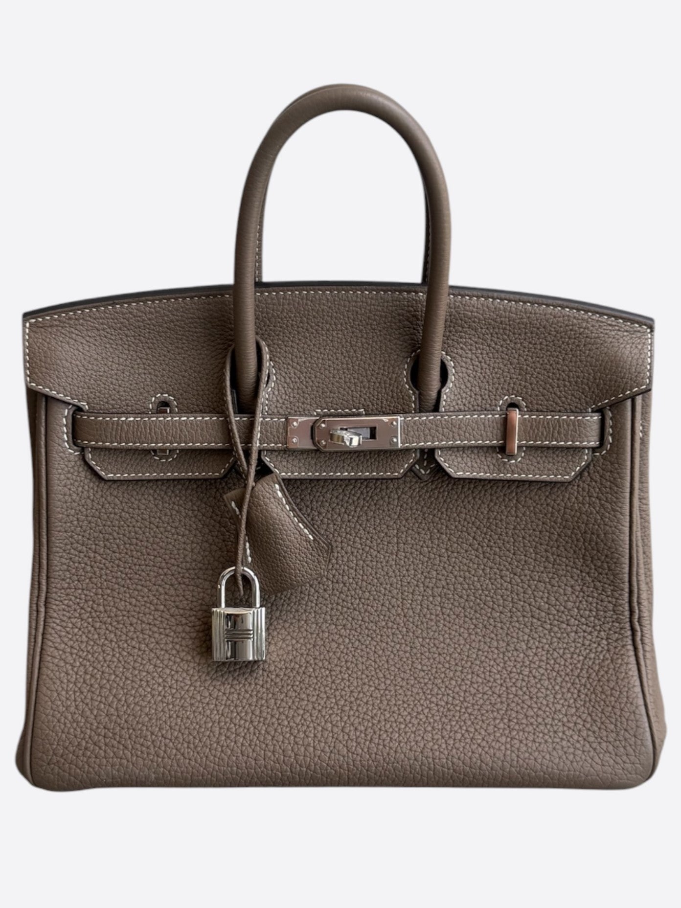 Hermes Etoupe Togo & Palladium Hardware Birkin 25