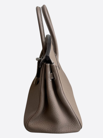 Hermes Etoupe Togo & Palladium Hardware Birkin 25