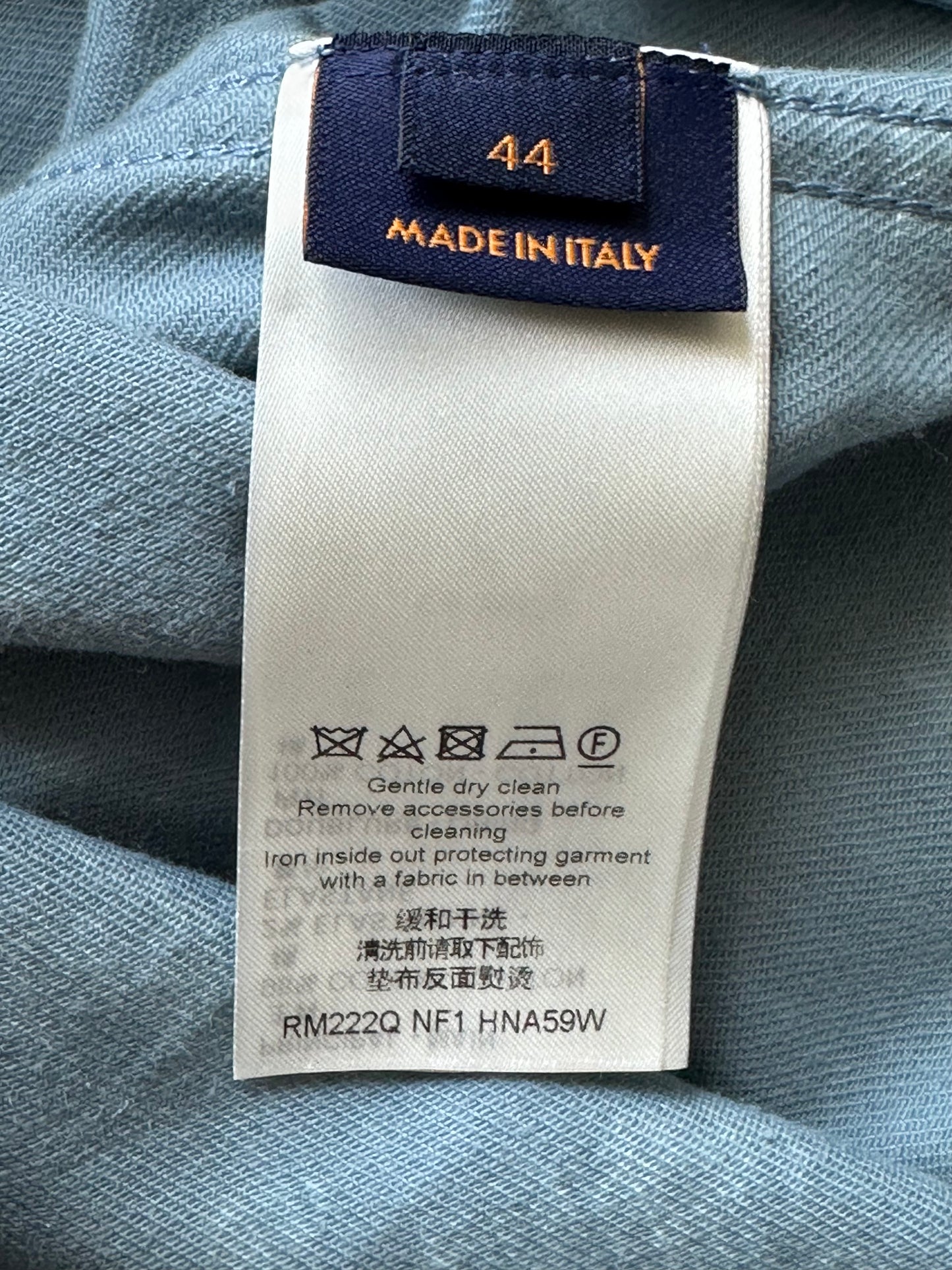 Louis Vuitton Blue & White LV Leaf Denim Jacket