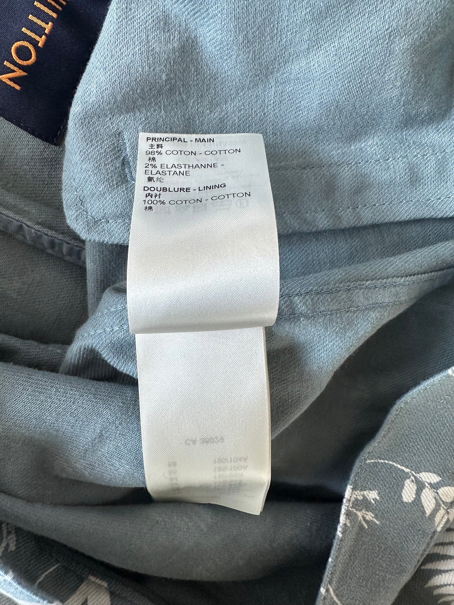 Louis Vuitton Blue & White LV Leaf Denim Jacket