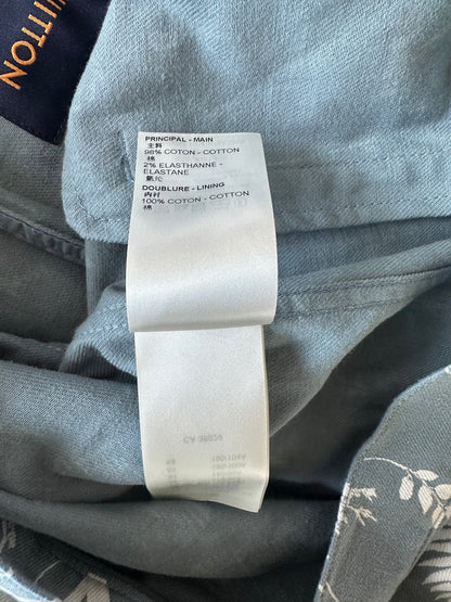 Louis Vuitton Blue & White LV Leaf Denim Jacket