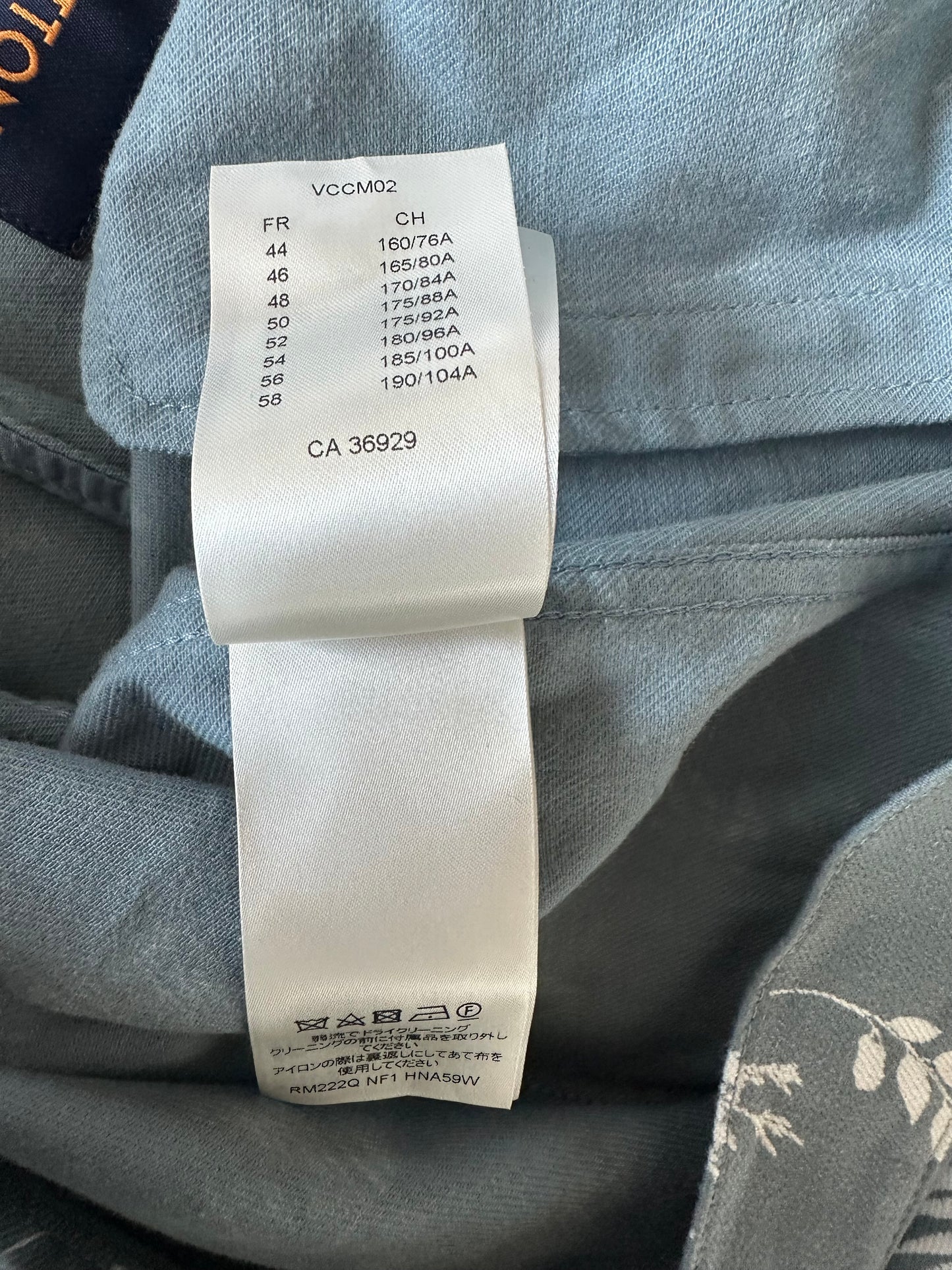 Louis Vuitton Blue & White LV Leaf Denim Jacket