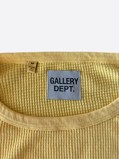 Gallery Dept Yellow & Black Logo Thermal Longsleeve T-Shirt
