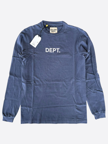 Gallery Dept Navy & White Logo Longsleeve T-Shirt
