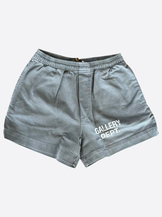 Gallery Dept Grey & White Logo Zuma Shorts