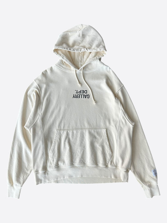 Gallery Dept Tan Upside Down Logo Hoodie