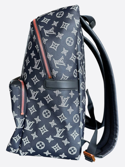 Louis Vuitton Navy & White Upside Down Monogram Backpack