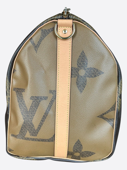 Louis Vuitton Brown Giant Reverse Monogram Keepall 50