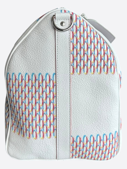 Louis Vuitton White Damier Spray Keepall 50
