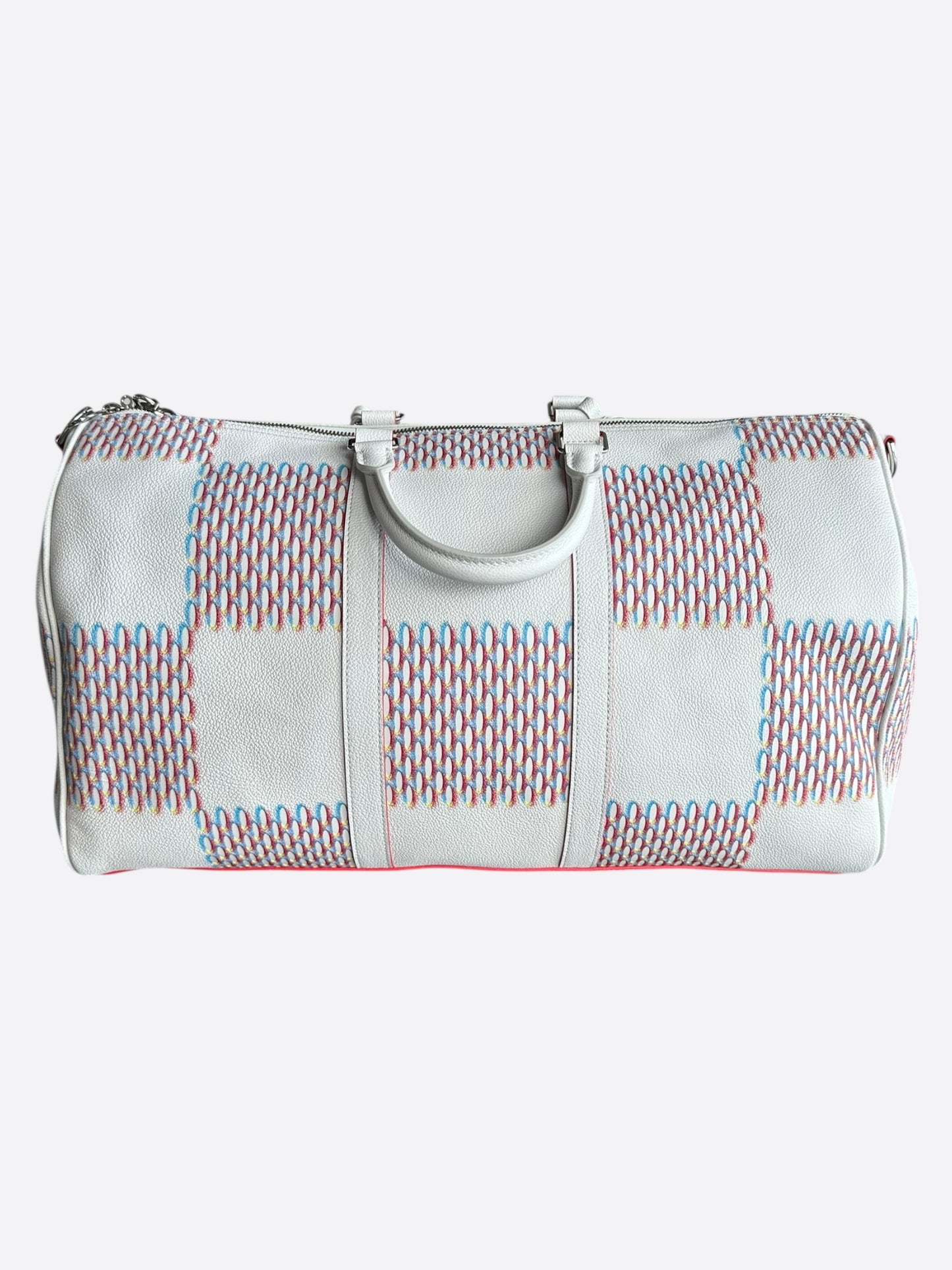 Louis Vuitton White Damier Spray Keepall 50